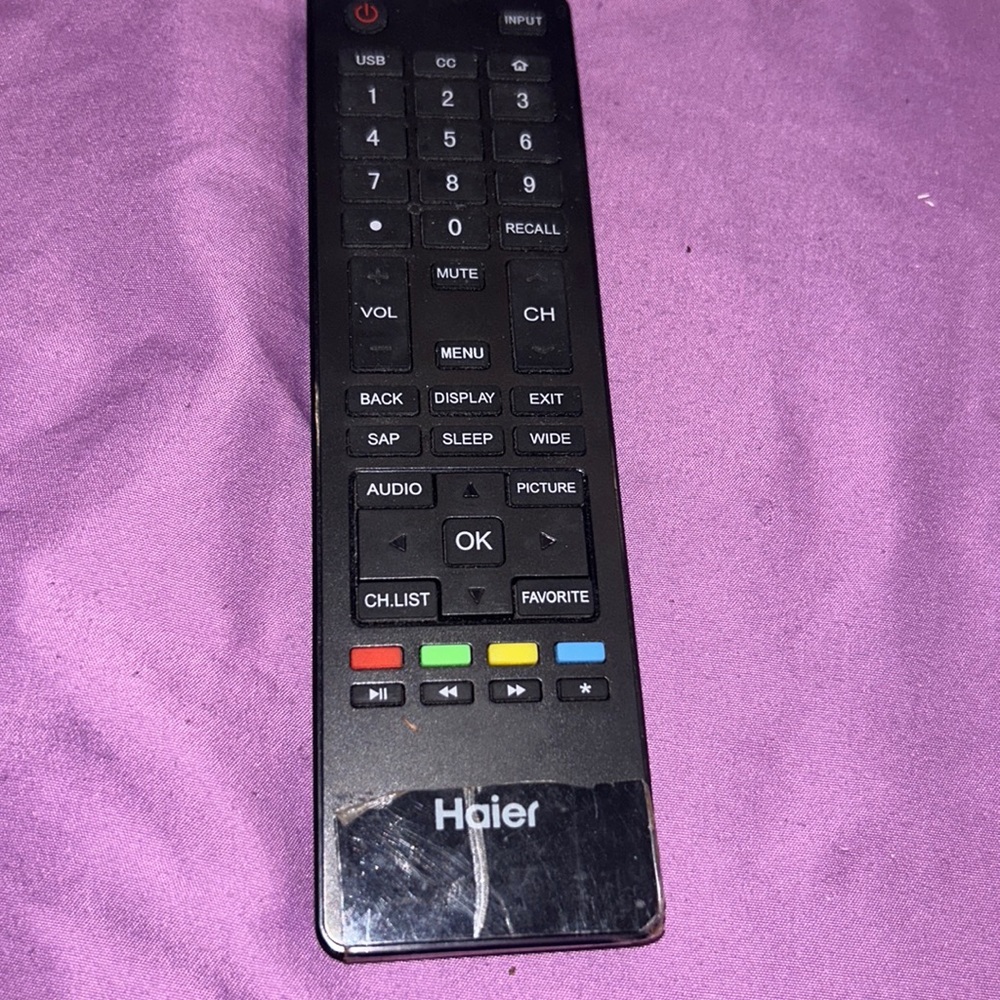 HAIER Flat Screen TV IR Remote Control HTR-A18M battery door don’t snap in place